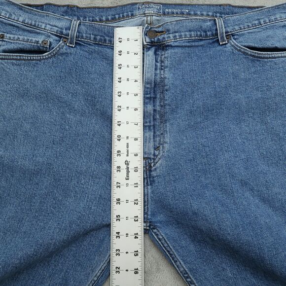 Levi's Signature Gold Jeans Mens Size 46x30 Blue Regular Straight Denim Stretch - Picture 15 of 16